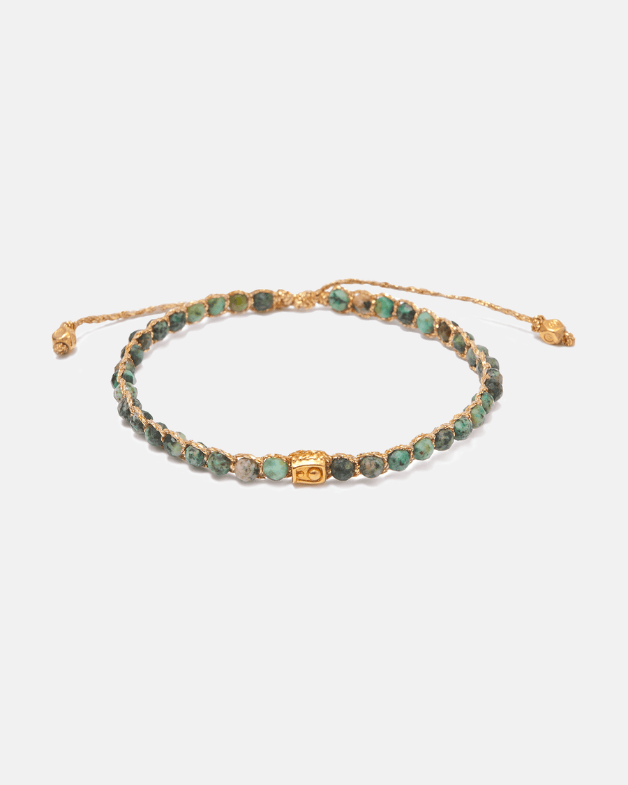 Green Jasper Bracelet | Gold