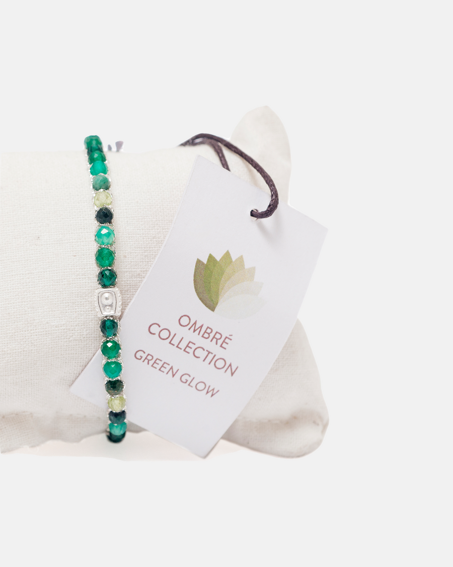 Ombre Green Glow Bracelet | Silver