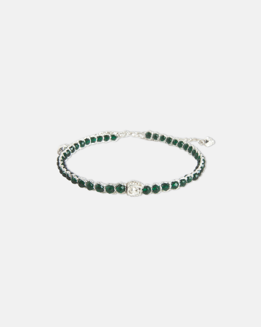 Green Spinel Bracelet | Silver