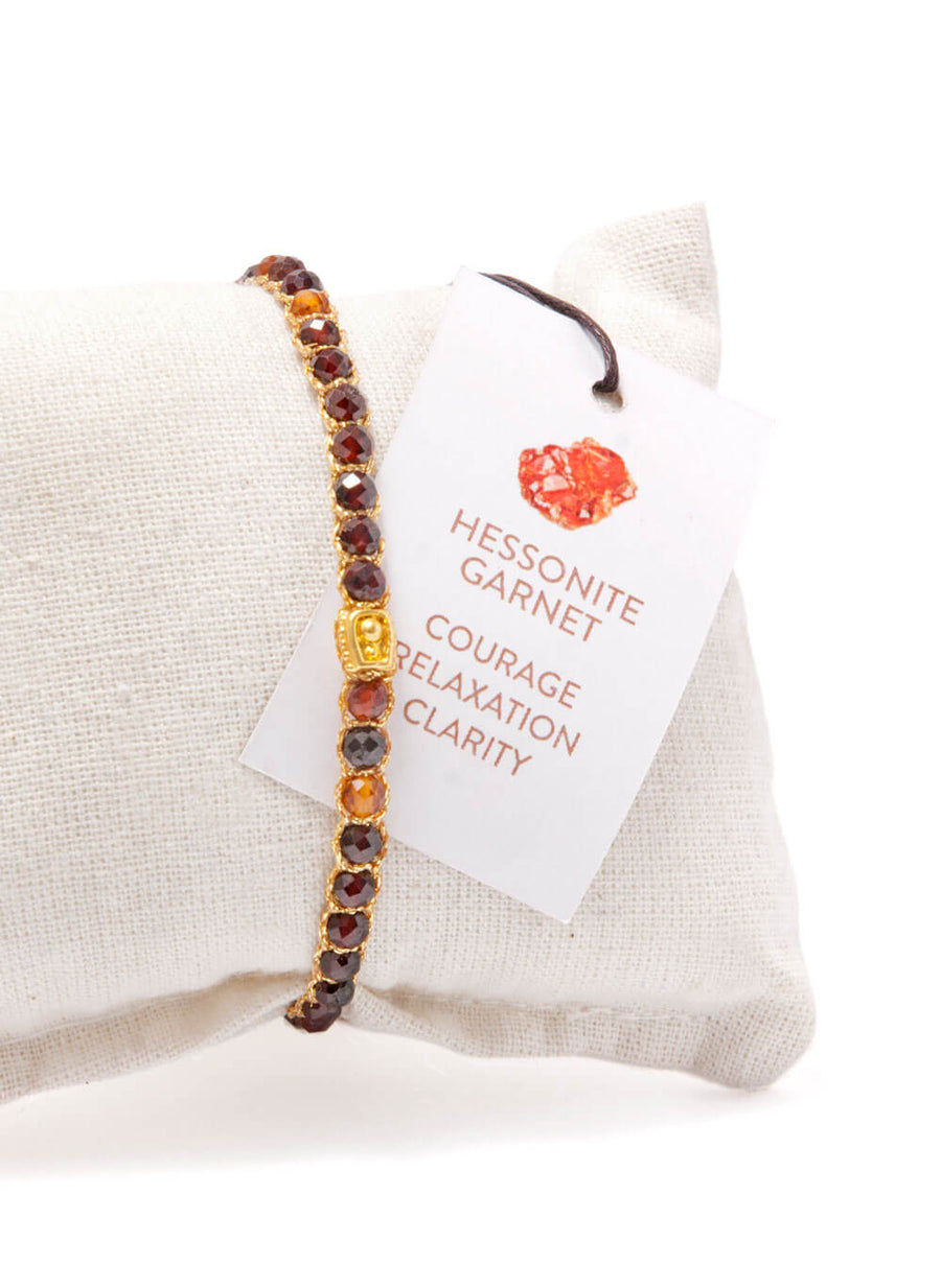 Hessonite Garnet Bracelet | Gold