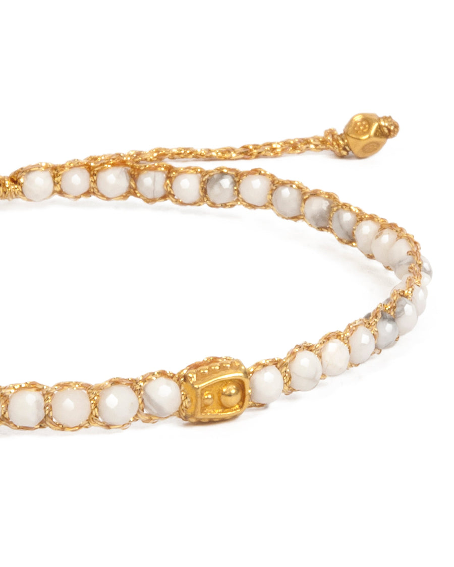 Howlite Bracelet | Gold