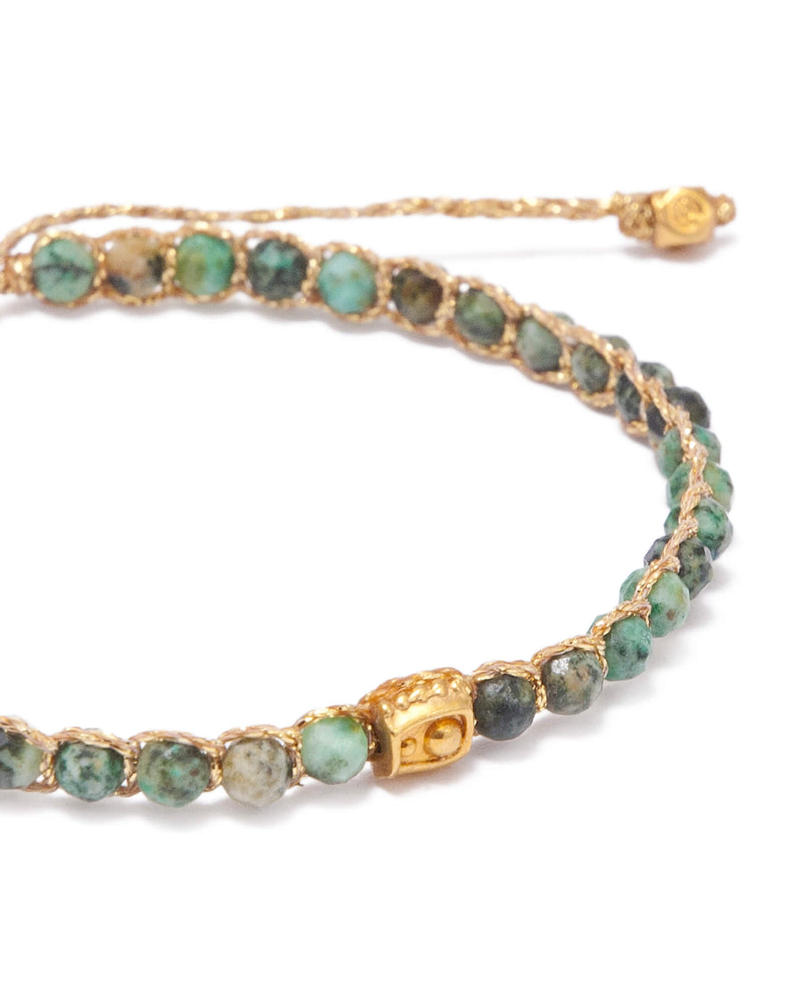 Green Jasper Bracelet | Gold