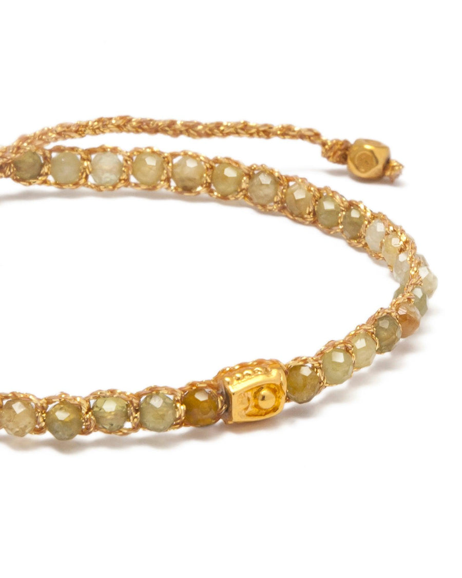 Green Garnet Bracelet | Gold - Samapura Jewelry