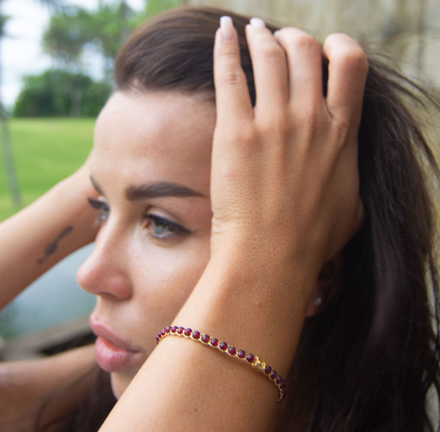 Red Aventurine Bracelet | Gold