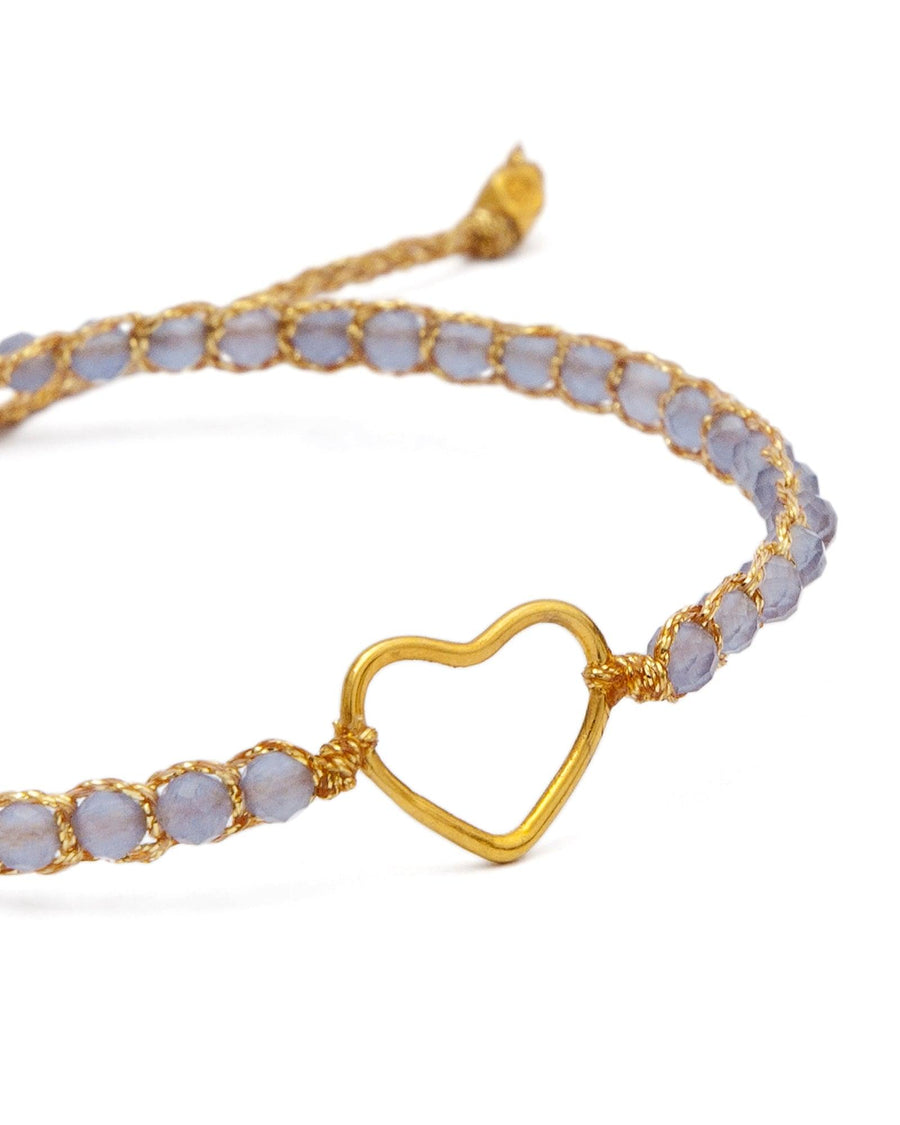 Lavender Amethyst Heart from Zambia | Gold - Samapura Jewelry