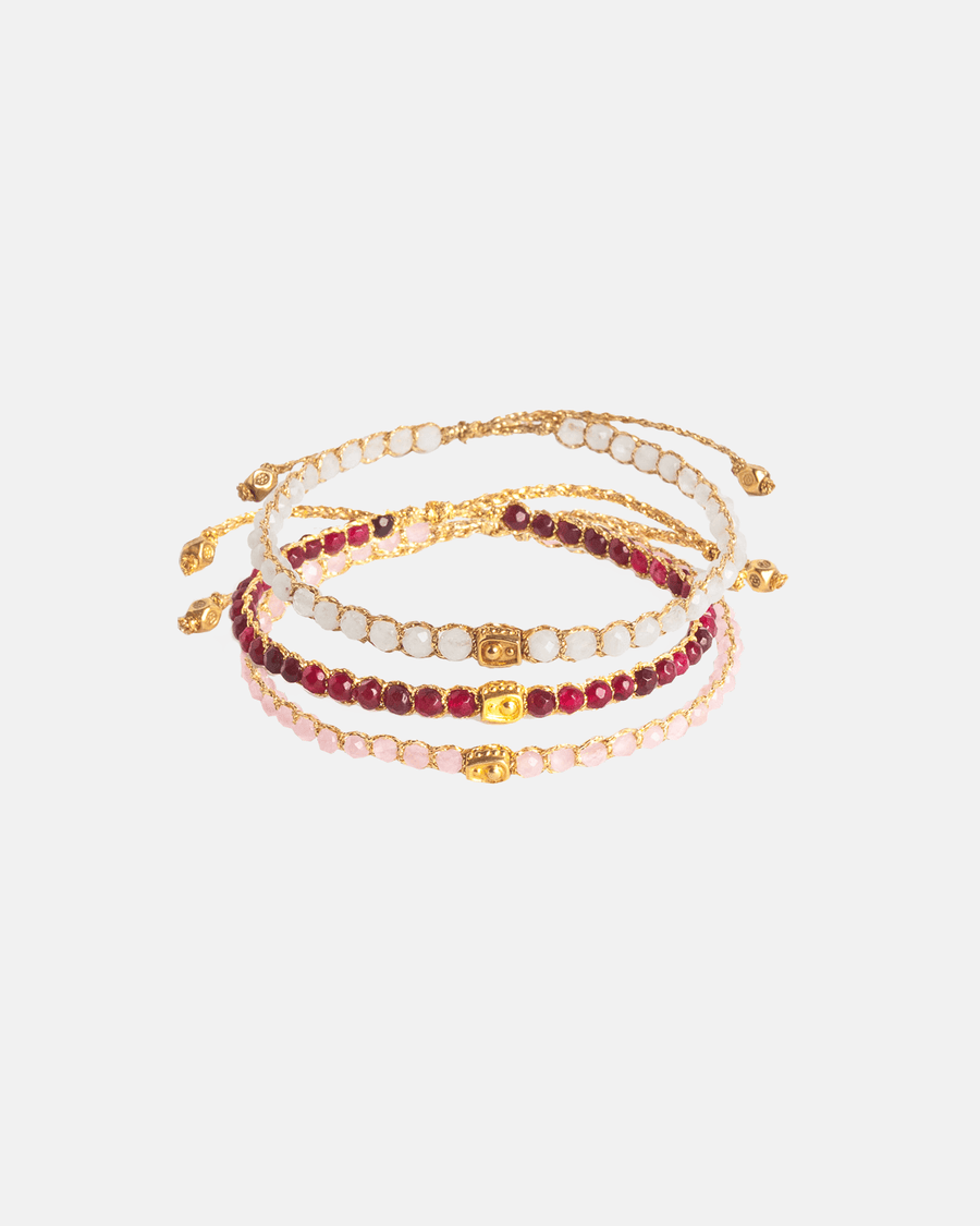 Valentine Stack Bracelets | Gold - Samapura Jewelry