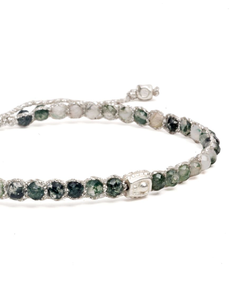 Moss Agate Bracelet | Silver