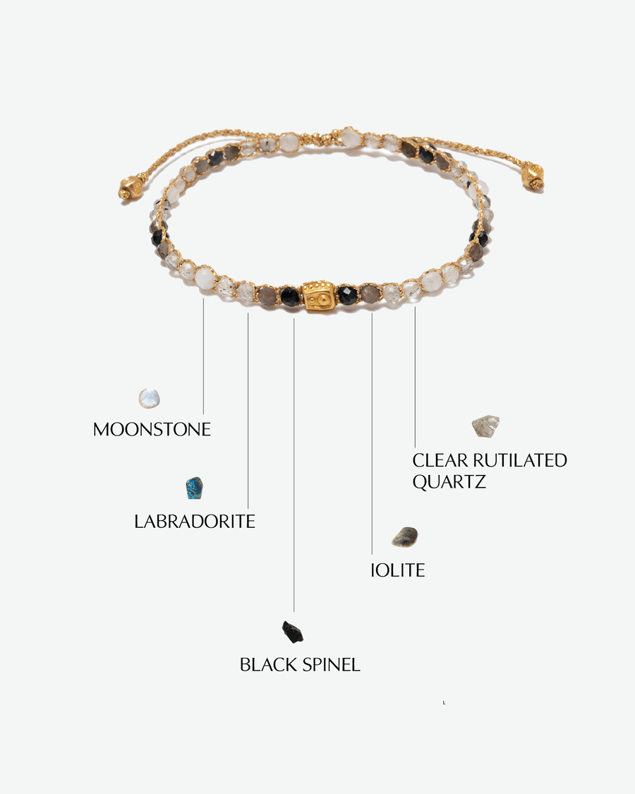 Ombre Moon Rock Bracelet | Gold - Samapura Jewelry