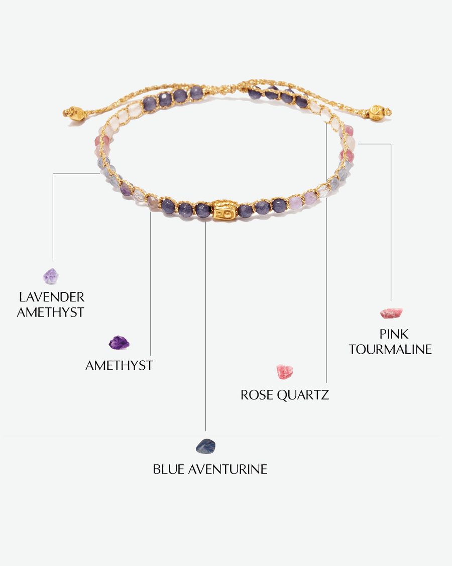 Ombre Purple Rain Bracelet | Gold