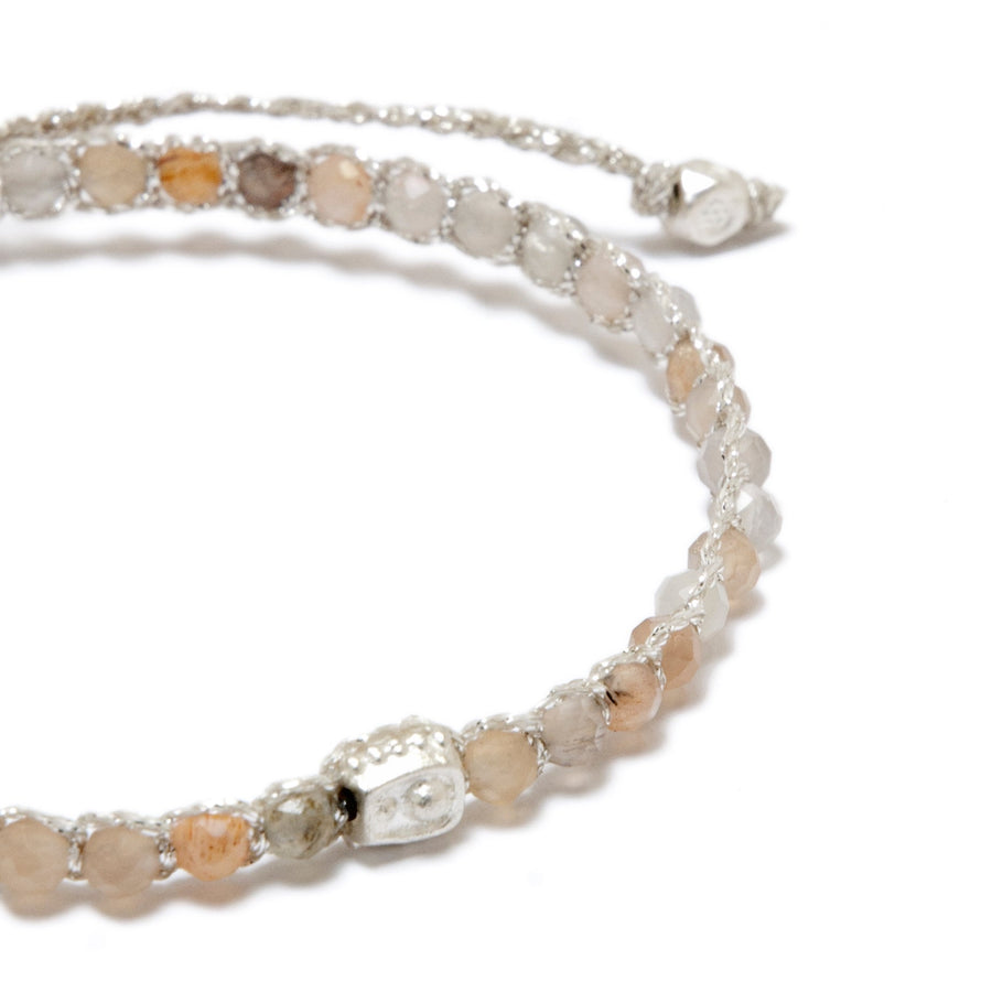 Peach Moonstone Bracelet | Silver