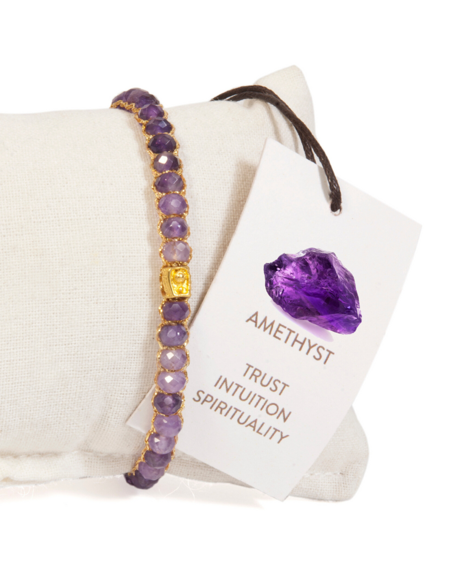 Amethyst From Brazil Bracelet | Gold