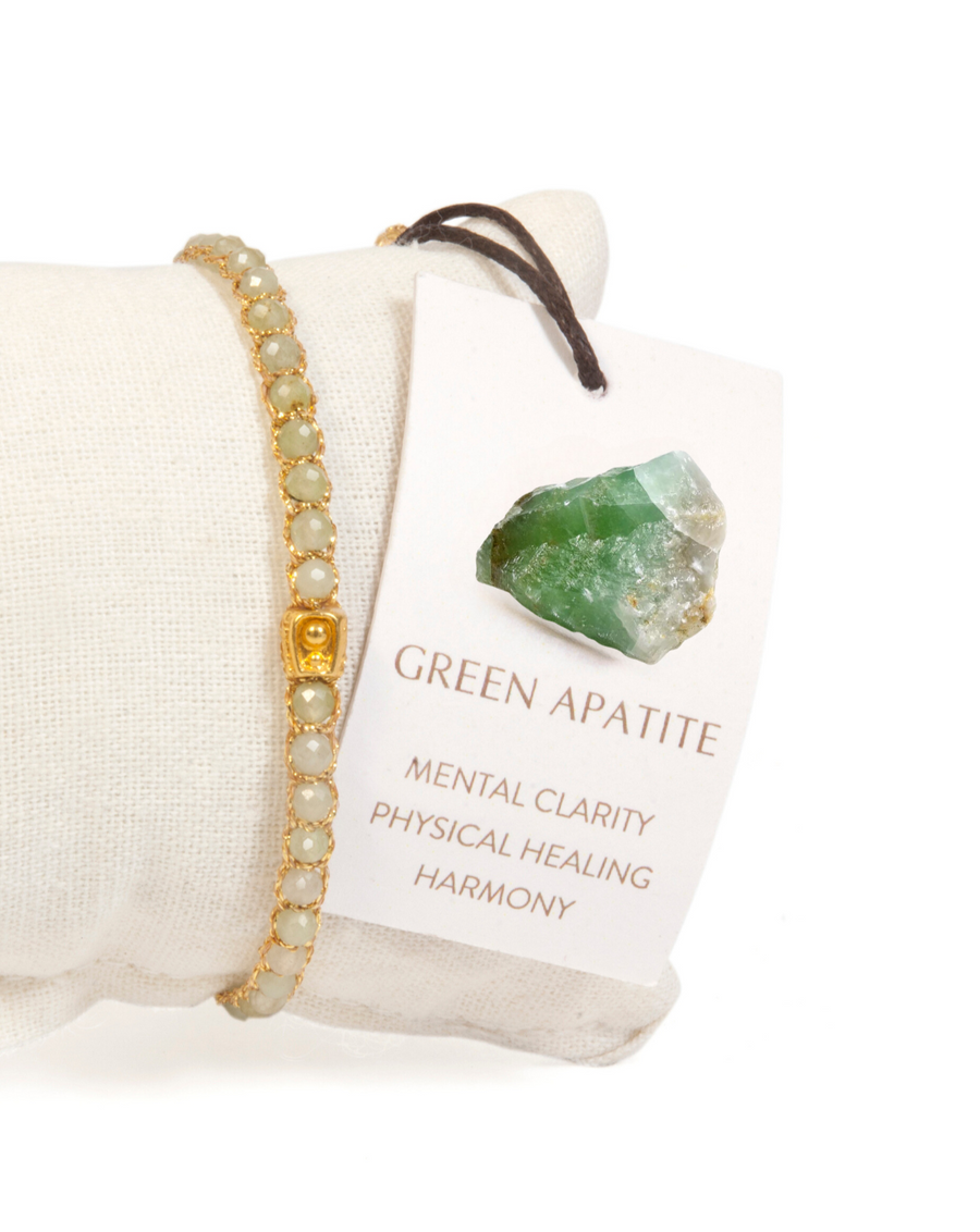 Green Apatite Bracelet | Gold