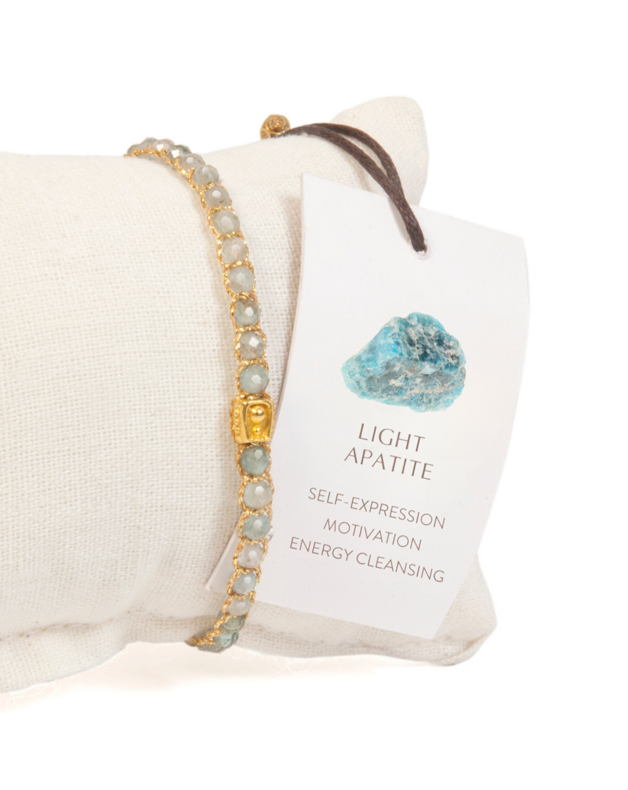 Light Apatite Bracelet | Gold