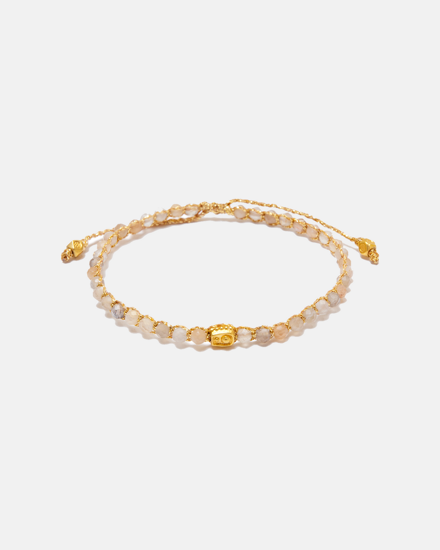 Gelang Peach Moonstone | emas