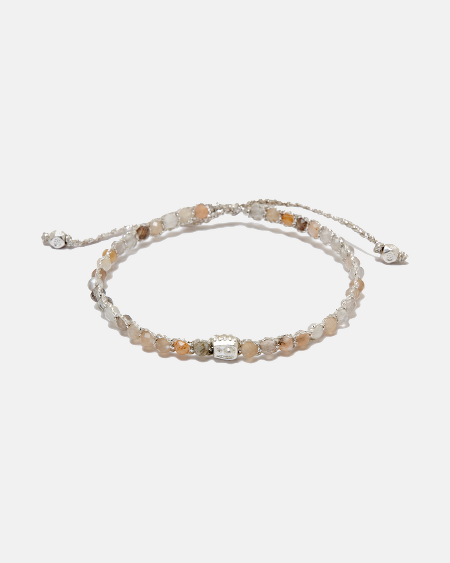 Gelang Peach Moonstone | Perak