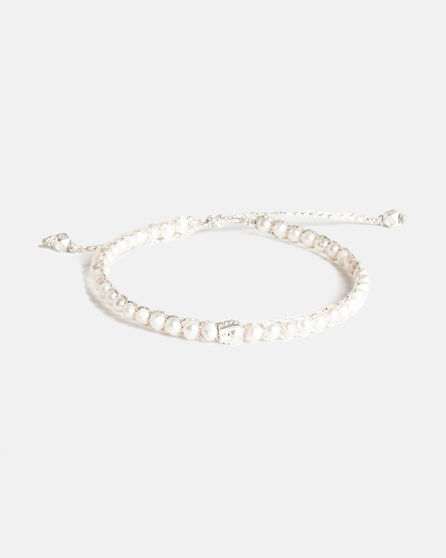 Pearl Round Bracelet | Silver