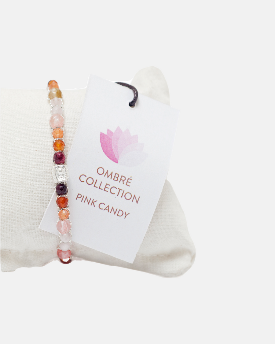 Ombre Pink Candy Bracelet | Silver