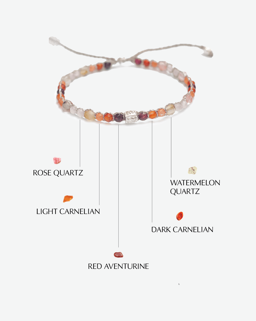 Ombre Pink Candy Bracelet | Silver - Samapura Jewelry