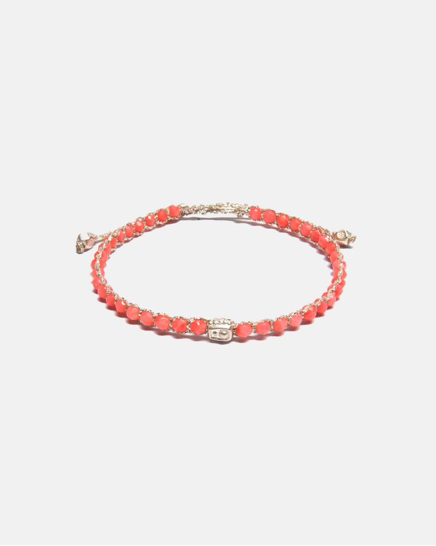 Pink Coral Bracelet | Silver