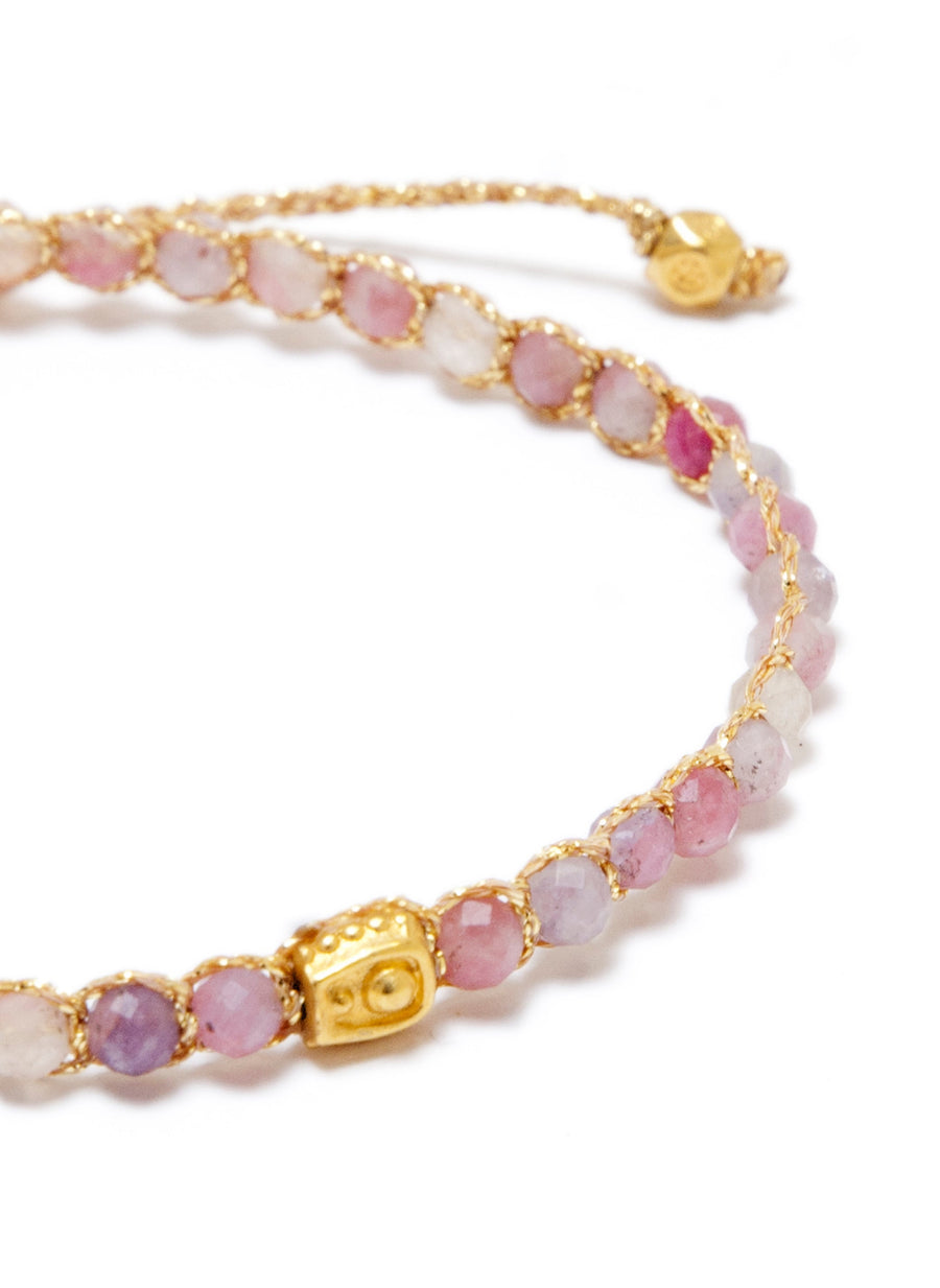 Pink Tourmaline from Sri Lanka Bracelet | Gold