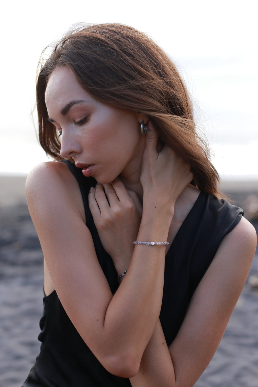 Pink Tourmaline Bracelet from Sri Lanka | Silver