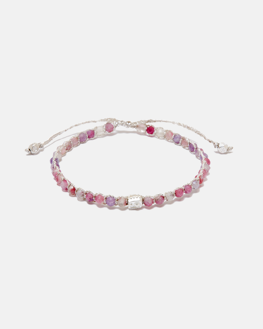 Pink Tourmaline Bracelet from Sri Lanka | Silver