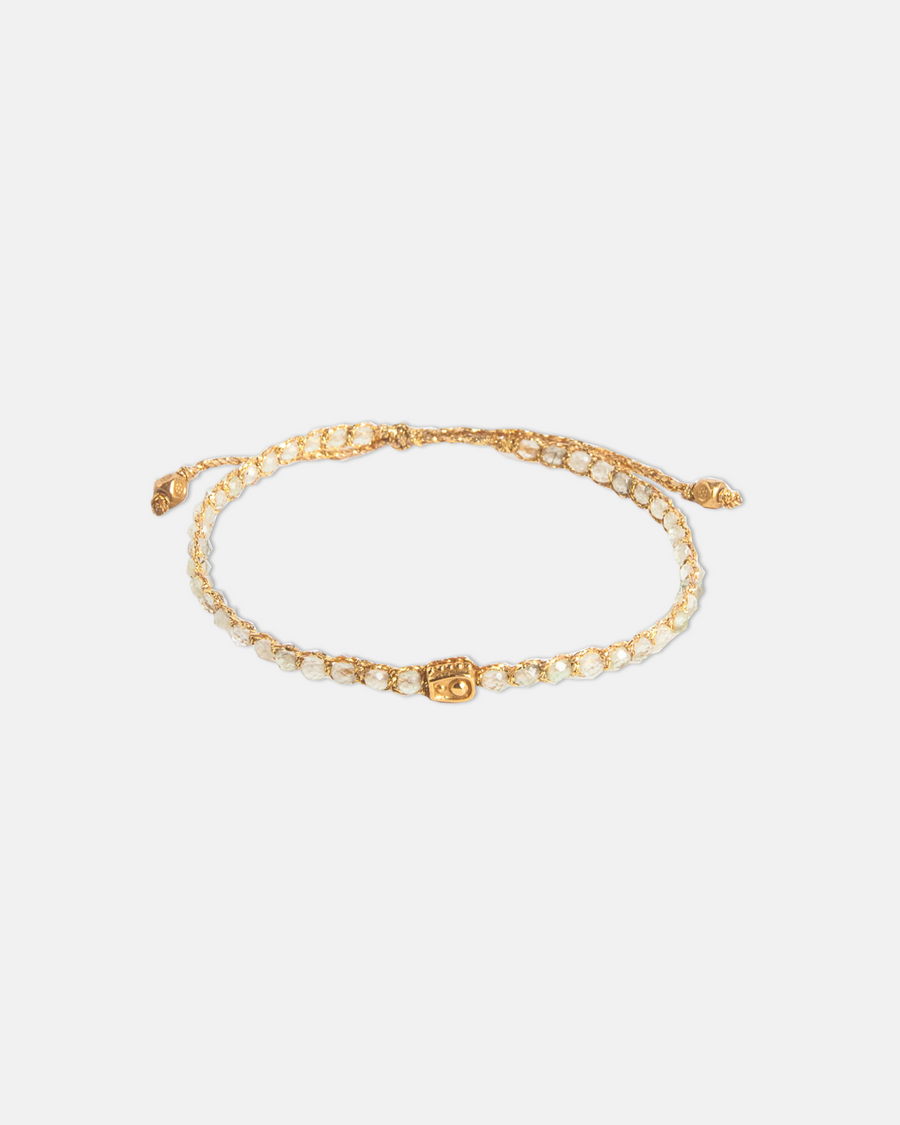 Prehnite Bracelet | Gold