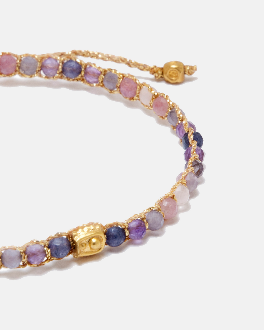 Ombre Purple Rain Bracelet | Gold