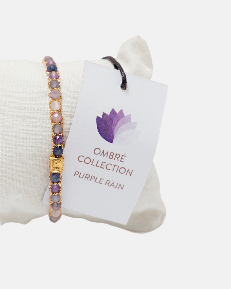 Ombre Purple Rain Bracelet | Gold