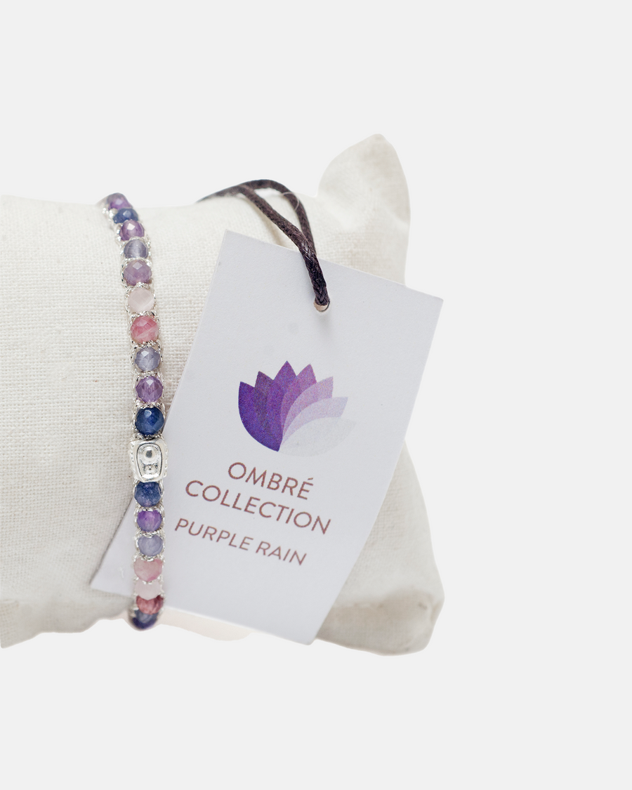 Ombre Purple Rain Bracelet | Silver