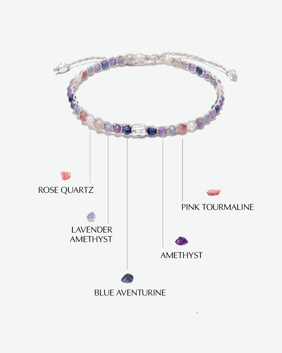 Ombre Purple Rain Bracelet | Silver - Samapura Jewelry