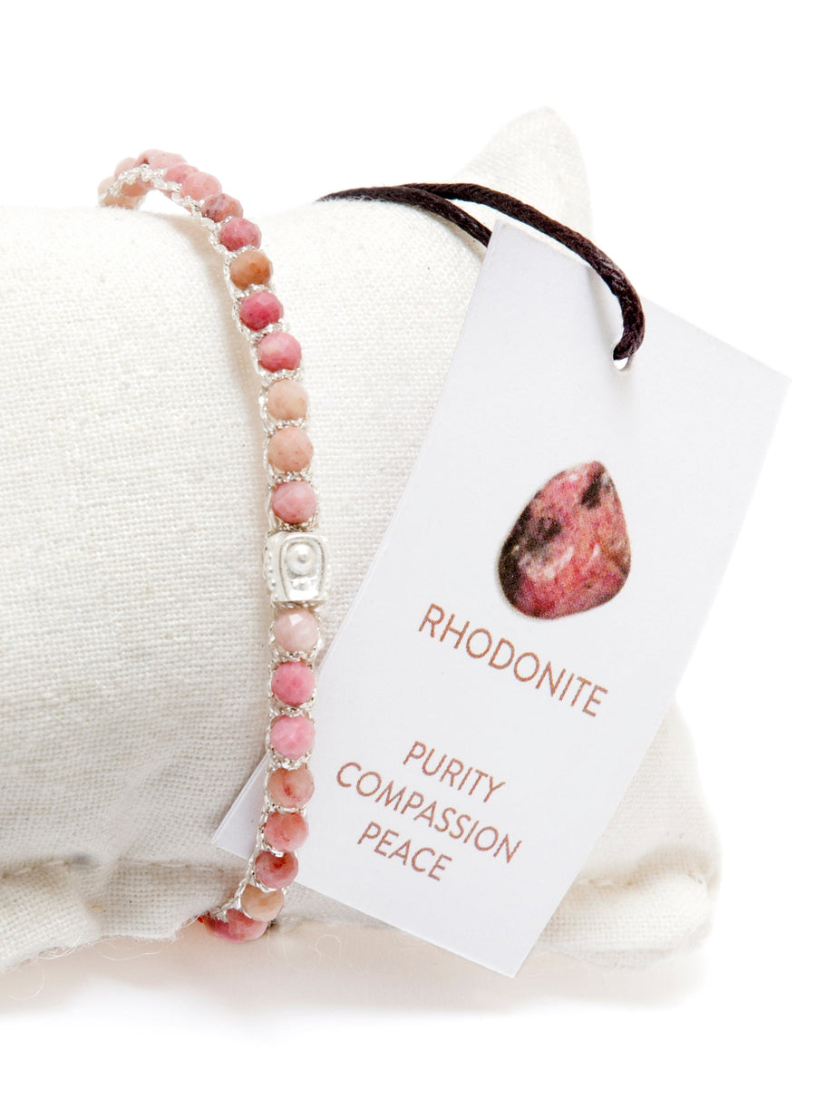 Rhodonite Bracelet | Silver