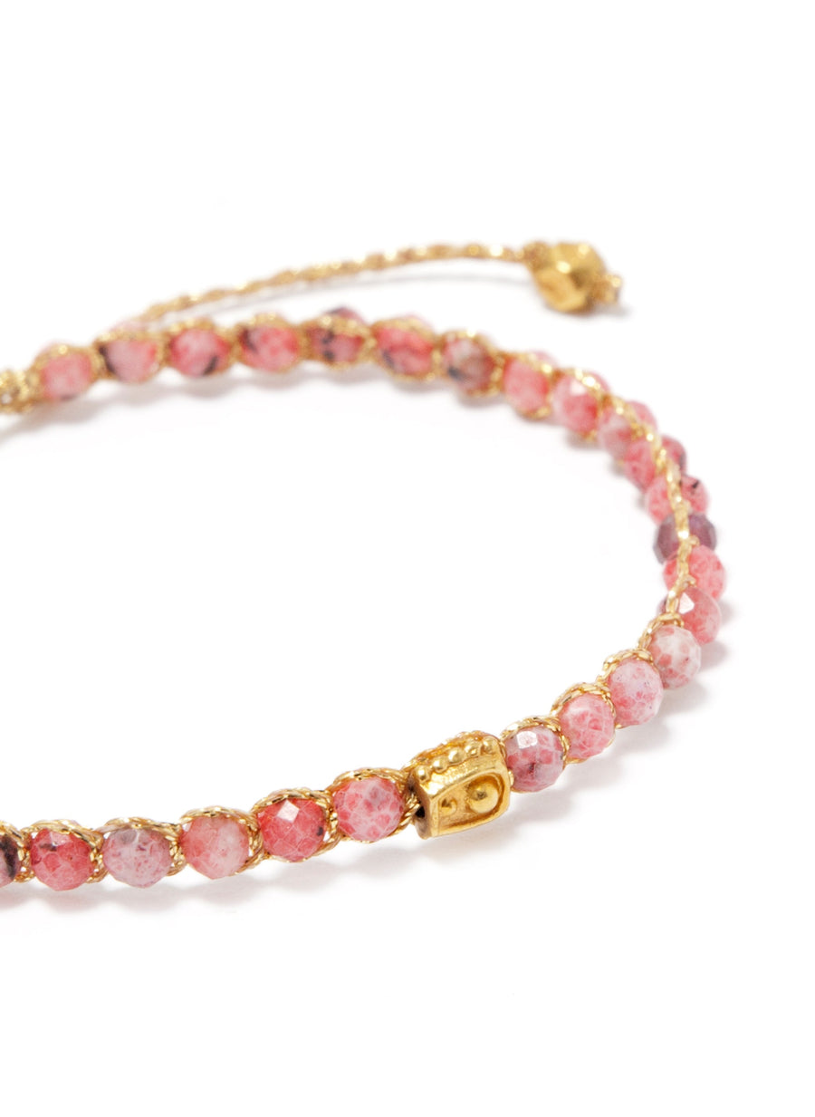 Rhodonite from Argentina Bracelet | Gold