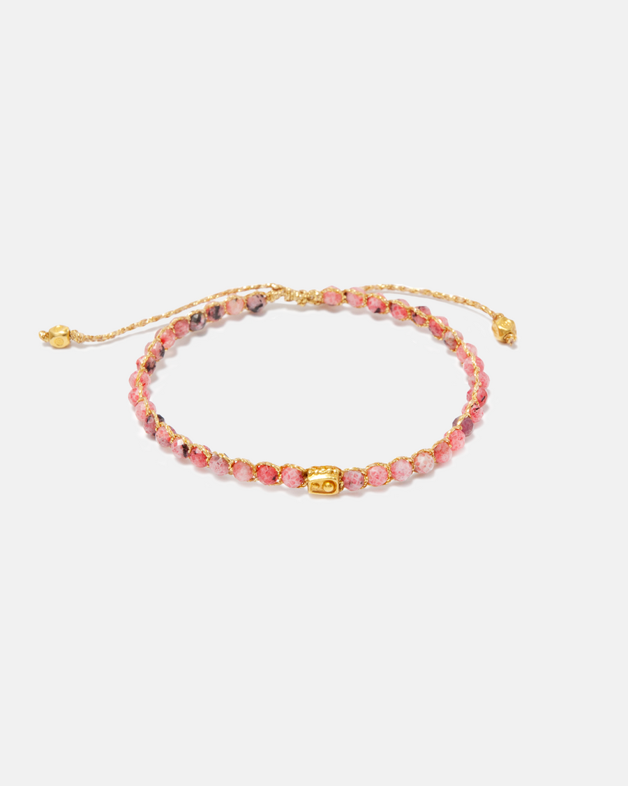 Rhodonite from Argentina Bracelet | Gold