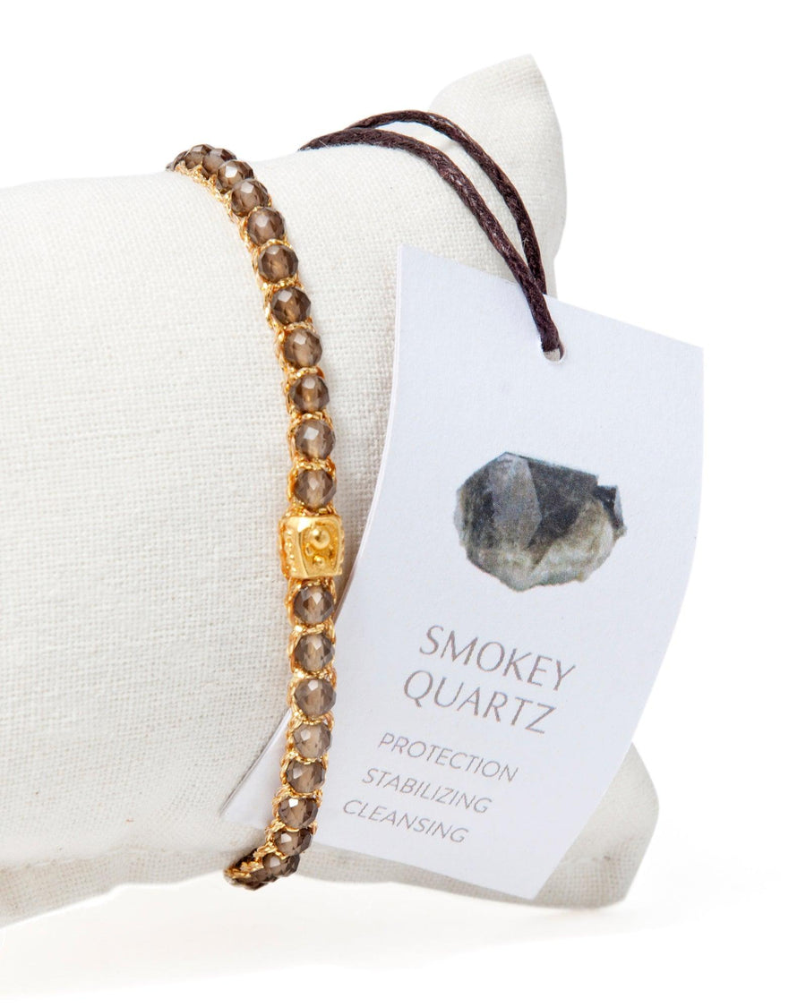 Smoky Quartz Bracelet | Gold - Samapura Jewelry