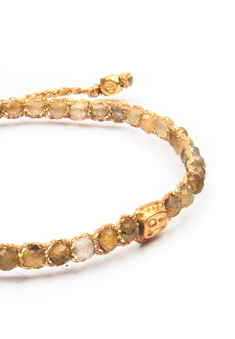 Dark Lemon Quartz Bracelet | Gold