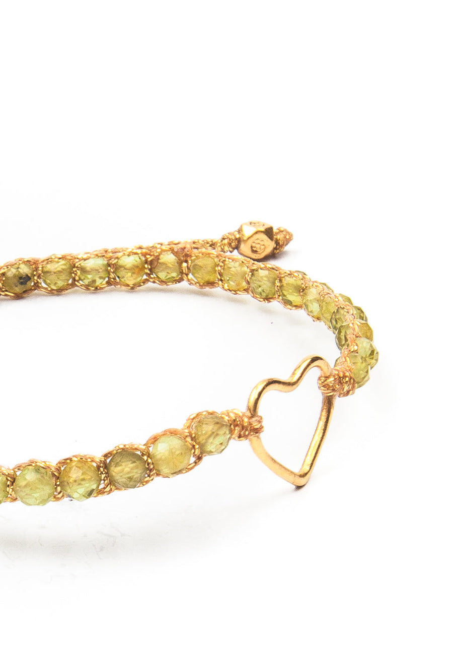 Gelang Hati Peridot | emas