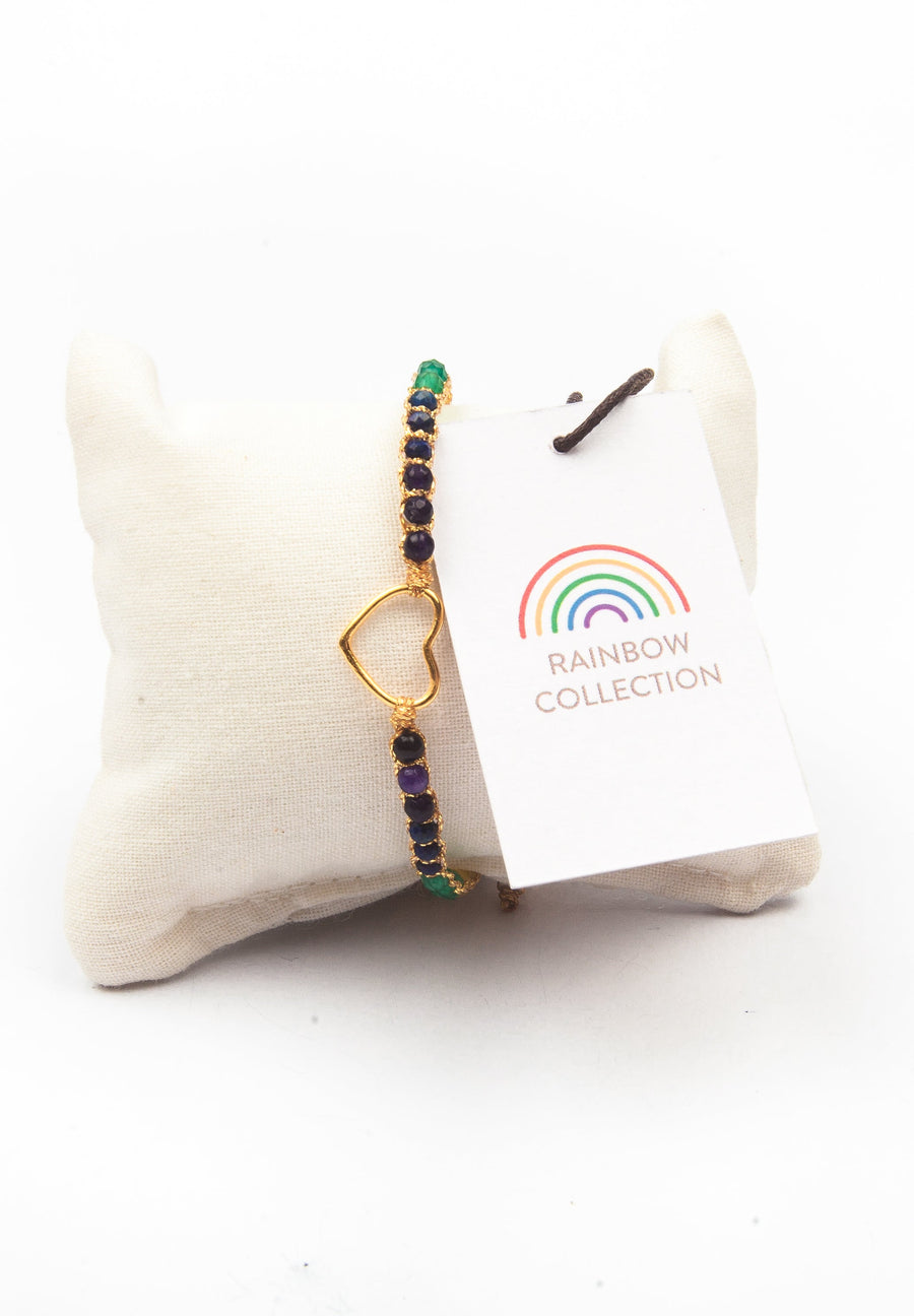 Rainbow Bold Bracelet | Heart