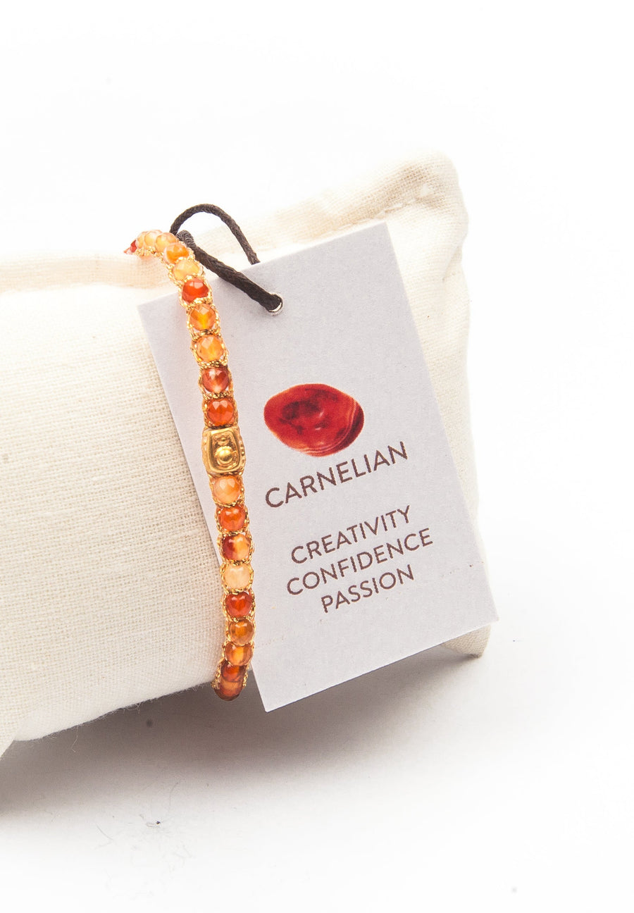 Carnelian From Brazil Bracelet | Gold