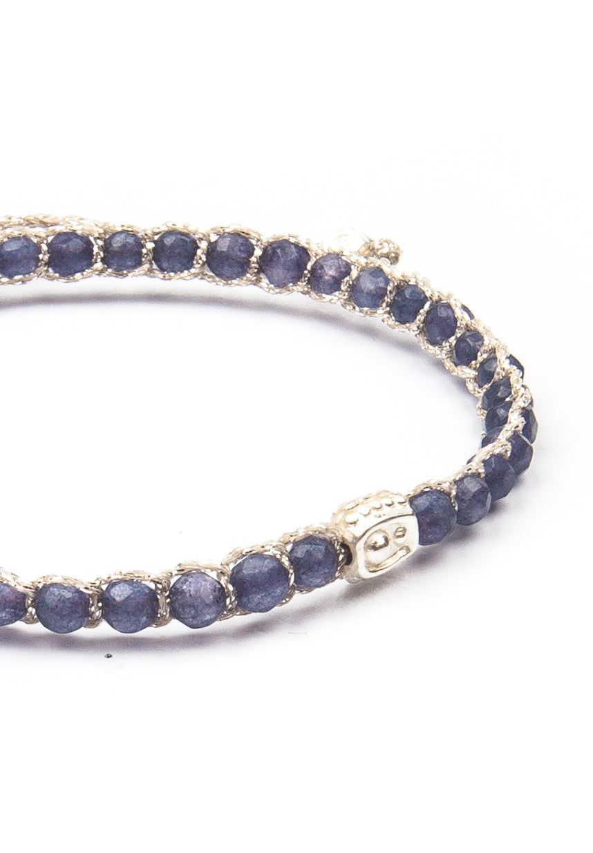 Blue Jade Bracelet | Silver