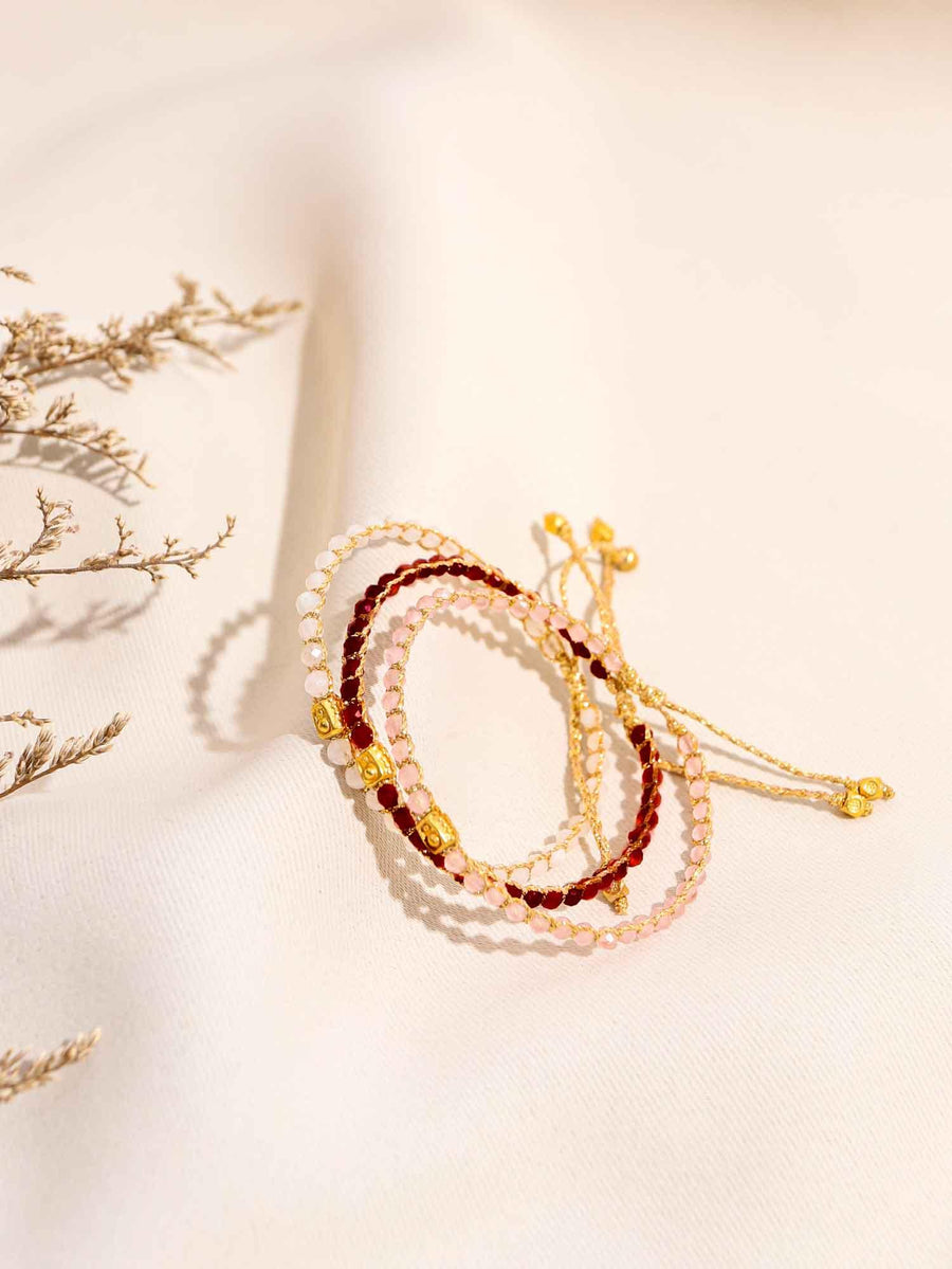 Valentine Stack Bracelets | Gold - Samapura Jewelry