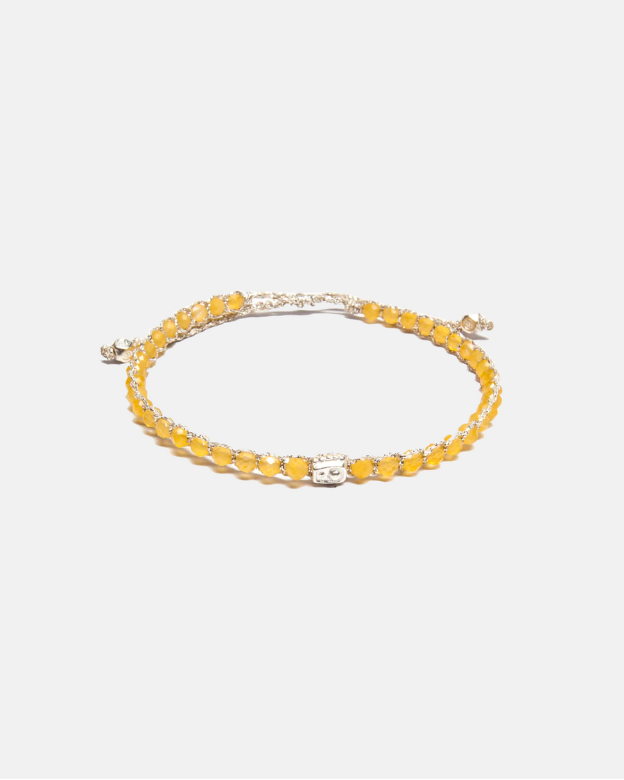 Yellow Calcite Bracelet | Silver