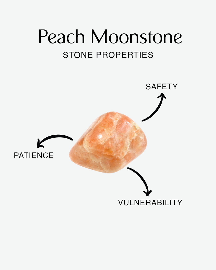 Gelang Peach Moonstone | Perak