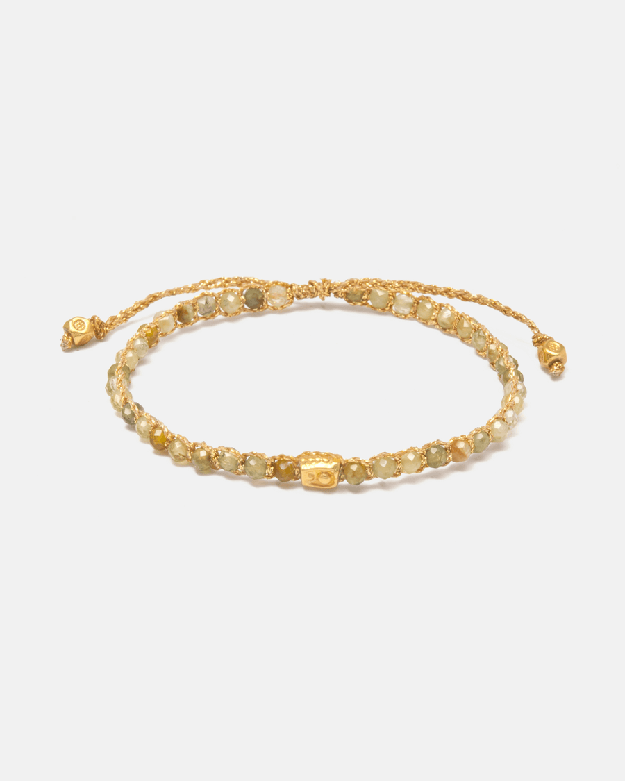 Green Garnet Bracelet | Gold - Samapura Jewelry